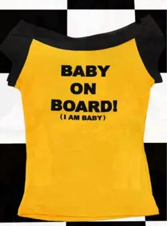 omighty BABY ON BOARD BOATNECK TOPのサムネイル