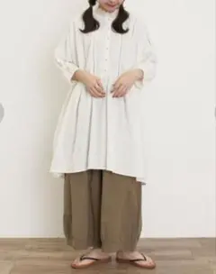 サマンサモスモス　はしごレースふんわりチュニック