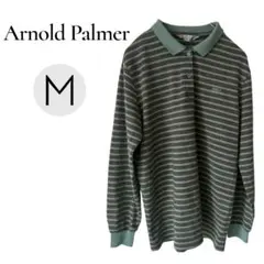 アーノルドパーマー 長袖ポロシャツ ( M サイズ ) ボーダー メンズシャツ