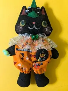 ハンドメイド カントリードール ハロウィン猫