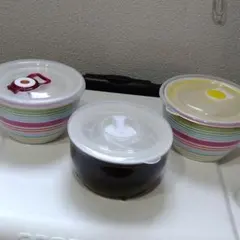 直径10センチ蓋つき保存容器タッパーセット