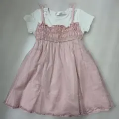 ピンク 半袖ワンピース 120cm
