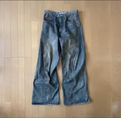 NVRFRGT 3D TWISTED WIDE LEG JEANS