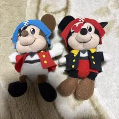 ミッキーマウス 海賊ぬいぐるみ 2体セット