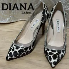【DIANA】レオパード ハラコ パンプス 22.5cmのサムネイル