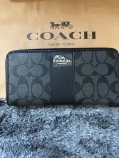 【未使用】COACH シグネチャー 長財布 ブラック 高級感