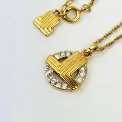 青*子様 ランバン　上品なデザイン　ゴールド クリスタル付き ネックレス 2連