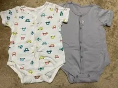 ベビー肌着 車プリント 60cm 2枚セット