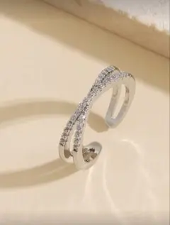 オープンリング　シルバー色　指輪