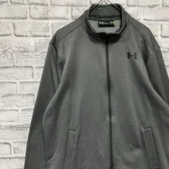 アンダーアーマー！ジャージ　トラックジャケット　グレー M ロゴ刺繍88