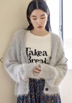 ラメシャギーカーディガン　ローリーズファーム