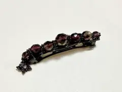 【新品・未使用】ANNA SUI バレッタ パープル ビーズ 蝶モチーフのサムネイル