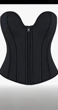 SHEIN 黒 コルセット フロントジッパー ボディスーツ Mサイズ