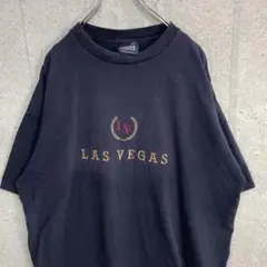 J&M USA製 90s シングルステッチ　刺繍　ラスベガス Tシャツ2XL