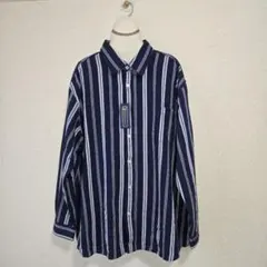 新品•未使用 ビバリーヒルズポロクラブ 長袖シャツ ネイビー/ホワイト5L