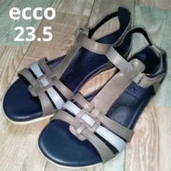 ecco　24,5　サンダル　コンフォート　エコー　アンクルストラップ　レザーのサムネイル