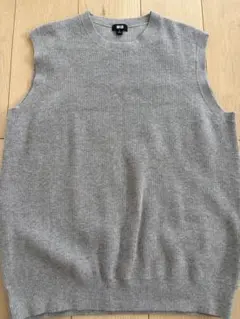 UNIQLO グレー ニットベスト M