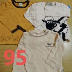 ベビー キッズ　95 長袖Tシャツ　ぷーさん　アンパンマン