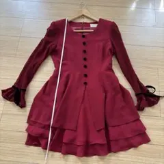 国産品結婚式フォーマルイベントセレモニー長袖ワンピース　ロリータワンピース9号