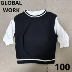 GLOBAL WORK ニットベスト　ロンTセット　セレモニー入園　卒園　100