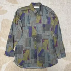 多色抽象パターンシャツ 日本製 Courreges Homme