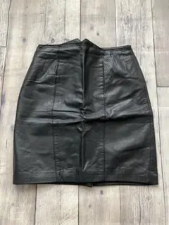 本革★レザースカート　黒