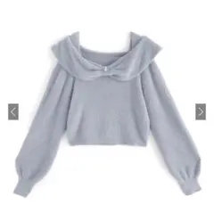 GRL リボンカラーフェザーニットトップス