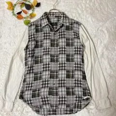 美品☆即購入OK☆アール　ニューボールド　チェック柄　パッチワーク　シャツ
