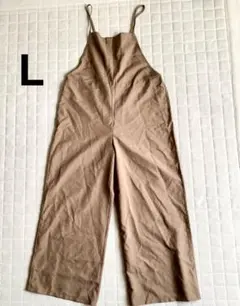 サロペット Lサイズ 美品 ほぼ未使用 ブラウン 春夏