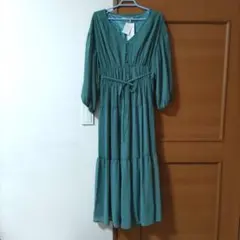 RAY CASSIN 緑色 ロングワンピース