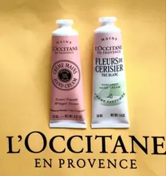 ロクシタン☆カリテコンフォート(ピオニー) ＆テ・ブラン サクラ ハンドクリーム