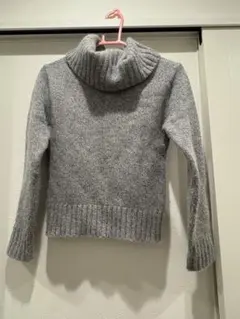 FINAL STAGEグレー タートルネック ラメニットセーター