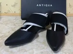 【美品新品】ANTIQUAゴア パンプス ブラック Mサイズのサムネイル
