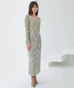 【美品】スナイデル＊フェザージャガードタイトスカート