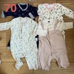 UNIQLO、西松屋ロンパース・カバーオール60-70cm おまとめ4点