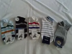 新品☆メンズ靴下 5足セット スニーカーソックス Lee ellesse 他