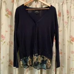 Desigual 長袖レディースカーディガン　花柄　Lサイズ