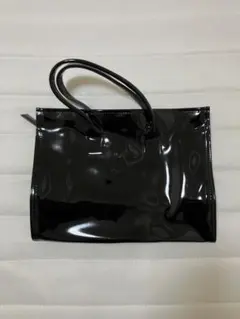 agnes b. アニエスベー エナメルトートバッグ　黒