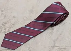 MONO-MART　LADY'S　レトロ柄アソートネクタイ　ワイン　ストライプ