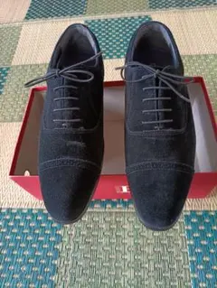 ORIHICA オリヒカ　ブラック スエード ストレートチップ　美品26㌢