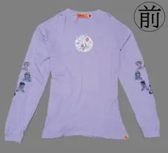 Left Alone レフトアローン 袖刺繍 ロングTシャツ L ラベンダー