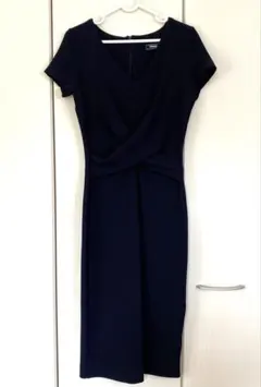 Sinequanone ネイビー　半袖ワンピース　美品のサムネイル