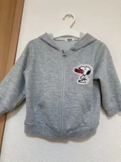 SNOOPYベビーパーカー80グレー
