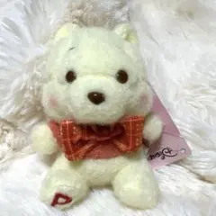 ディズニー 곰돌이 푸 マスコット タータンチェックリボン ミルキーボア