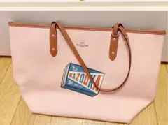 【新品未使用】コーチトートバックBUBBLE GUM レザー ピンク×マルチ