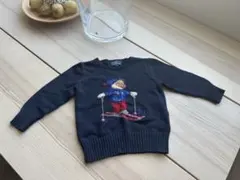 POLO ポロ ネイビー スキーキャラクター ニットセーター