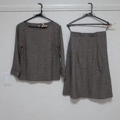 any SIS チェック柄 スカートセットアップ