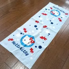 2010サンリオ　ハローキティ　HELLO　KITTY　スポーツタオル　金魚絵柄