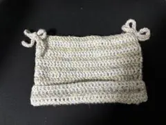 猫耳 ニット帽 ボーダー かぎ針編み