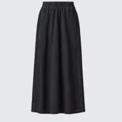 UNIQLO デニム イージー スカート ダークグレー L